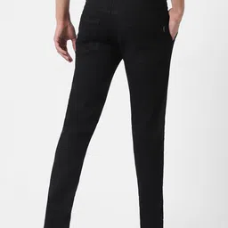 urbano fashion Men's Slim Fit Black Stretch Jeans image 4