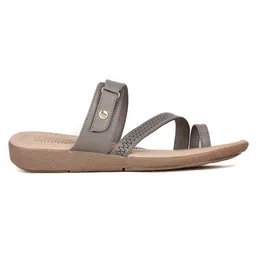 bata comfit Bata Womens Bianca Toe Ring Flats, (5714445), Brown, 6UK image 2