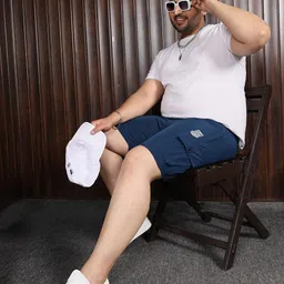 bigbanana Plus Size Men's Regular Fit Solid Shorts image 2