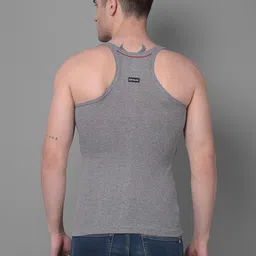 dollar bigboss Men's Solid Cotton Gym Vest (Colour May Vary) image 3