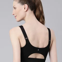 enamor Women's Sports Bra - Padded, Non-Wired, Full Coverage, Front Open, Super Grip for Bounce Control image 3