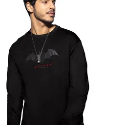 bewakoof Official DC Merchandise Batman Men's 100% Cotton Printed Regular Fit Round Neck T-Shirt image 1