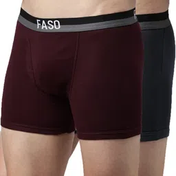 f a s o Mens Pack of 2 Cotton Trunk image 1