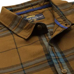 the indian garage co Men Regular Fit Checkered Full Sleeves Cutaway Collar Casual Shirt image 2