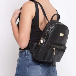 kleio Classic PU Leather Backpack for Women with Adjustable Strap | Multi-Purpose Versatile Bag for Girls | Suitable for Travel, Weekend Trip & Shopping image 2