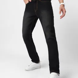 urbano fashion Men's Regular Fit Washed Jeans Stretchable image 2