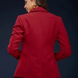 fablestreet Single Breasted Blazer - Red image 5