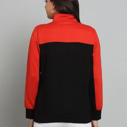 funday fashion Women's Fleece Chain Collar Neck Sweatshirt image 2