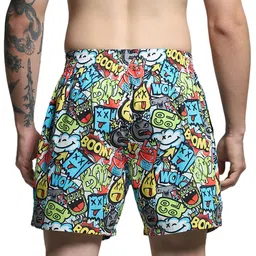 jack & jones Men's Cotton Blend Modern Cartoon Boxer Shorts image 3