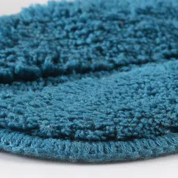 SARAL HOME EASY LIVING Cotton Anti Slip Rectangular Bathmat Set With Contour- (Turquoise, 45X60 Cm & 45X50 Cm) image 3