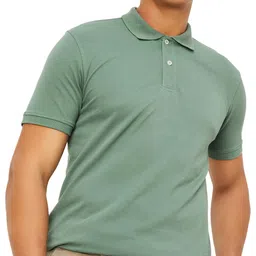 max Men's Half Sleeves Regular Fit Collared Neck Polo T-Shirt image 1