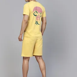Rigo Men Night Suit Set | Printed Casual Co-ords Set | Men's T-Shirt and Short Set | Round Neck Half Sleeves Casual Co-ords image 2