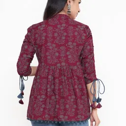 kbz Women's Rayon Floral Print Regular Wear Top image 5