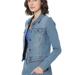 vero moda Women Lightweight Denim Jacket image 3