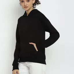 alan jones clothing Women's Cotton Blend Hooded Neck Hoodies image 2