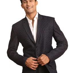 vastramay Imported Jacquard Fabric Blazer for Men – Elegant Ethnic Wear for Weddings & Special image 1