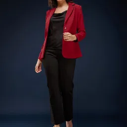 fablestreet Single Breasted Blazer - Red image 4