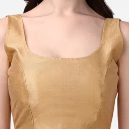 vihu fashion Plain Sleeveless Pattern Readymade Blouse U Neck Choli image 4