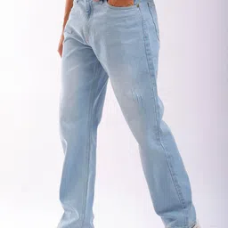 the indian garage co Men's Straight Fit Mid Rise Jeans image 3