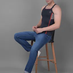 dollar bigboss Men's Solid Cotton Gym Vest (Colour May Vary) image 5
