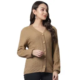 cantabil Women Beige Regular Fit Sweater (P_LSWT00059_Beige) image 4