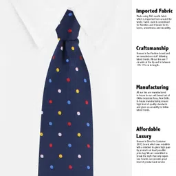 kovove Kavove The Rainbow Polka Dot Blue Necktie For Men image 5
