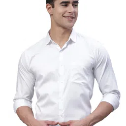 majestic man Slim Fit Satin Cotton Formal Shirt for Men image 1