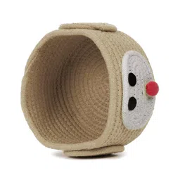 generic Juteify Multi-Purpose Cute Jute Basket for storage,for Bathroom Living Room & Kitchen Organiser Box Vanity Box First Aid Box (Beige) image 2