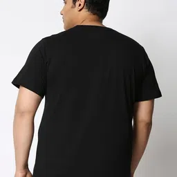 bewakoof Men's Printed 100% Cotton Plus Size T-Shirt - Regular Fit, Round Neck, Half Sleeves image 3