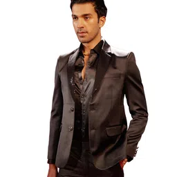 vastramay Men's Sequin Collar Blazer - A Statement Piece for Every Occasion image 1