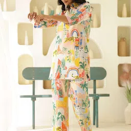 trendy queen Co Ord Set | Casual Wear Pant Top Set | Fancy Co-Ord Set | Full Pair Set | Coord Sets for Women | Top Pant Set (SD817) image 4