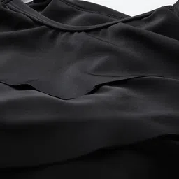aarika Womens Sports Wear Black Colour Solid Nylon Padded Swim Dress image 2