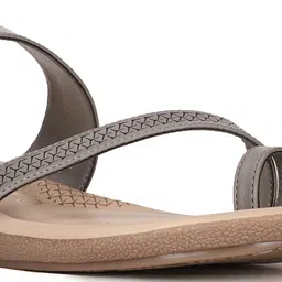 bata comfit Bata Womens Bianca Toe Ring Flats, (5714445), Brown, 6UK image 5