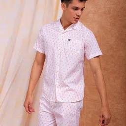 the indian garage co Men Cotton Slim Fit Checkered Boxers Lounge Pyjama Set image 4