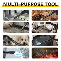 KINGPKE Leaf Blower Cordless with Battery and Charger, Handheld Battery Powered Electric Leaf Blower, 2-in-1 Portable Mini Blower &Vacuum for Lawn Care, Dust/Snow Blowing image 2