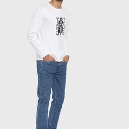 bewakoof Men's 100% Cotton Printed Regular Fit Round Neck T-Shirt image 4