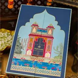 pashmoda His and Her Gift Set of Kaani Shawls With Wooden Gift Box image 3