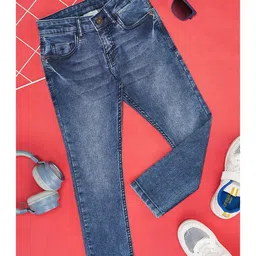 Pantaloons Junior Cotton Elastane Mild Washed Jeans - Dusk Blue-picture-13