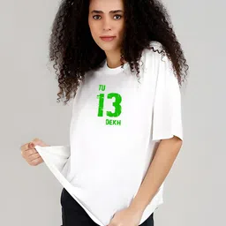 KAIDO Typography Printed Round Neck Drop-Shoulder Sleeves Cotton Oversized T-shirt-picture-21