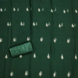 MANVAA Embellished Unstitched Dress Material image 4