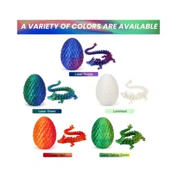 NEGOCIO 3d Printed Dragon, Rotatable and Poseable 3d Articulated Dragon Toy Articulated Crystal Dragon Egg- Pack of 1- Color May Vary image 5