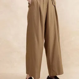 RAREISM Women Loose Fit High-Rise Pleated Trousers image 2