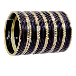 ZULKA Set Of 36 Metal With Cutting & Plane Bangles image 4