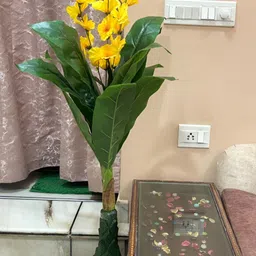 apka mart Yellow & Green Vine Leaf Artificial Plant-picture-19