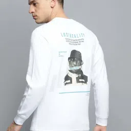 showoffff Showoff White Cotton Regular Fit Printed Sweatshirt image 4