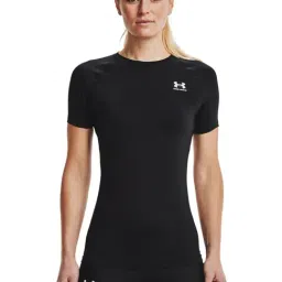 UNDER ARMOUR Black Logo Print Sports T-Shirt-image-93