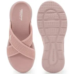 Red Tape Women's Go - Comfort Peach Cross Strap Sandals image 4