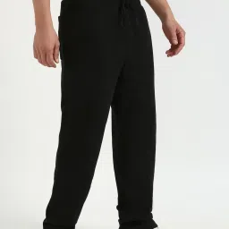 Calvin Klein Jeans Black Cotton Relaxed Fit Trackpants image 4