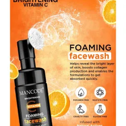 Mancode Brightening Vitamin C & Detoxifying De Tan Foaming Facewash (Pack of 2) image 4