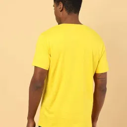 Wrangler Lemon Yellow Cotton Regular Fit Printed T-Shirt image 4